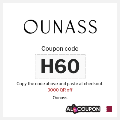 Coupon for Ounass (H60) 3000 QR off