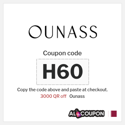 Coupon for Ounass (H60) 3000 QR off