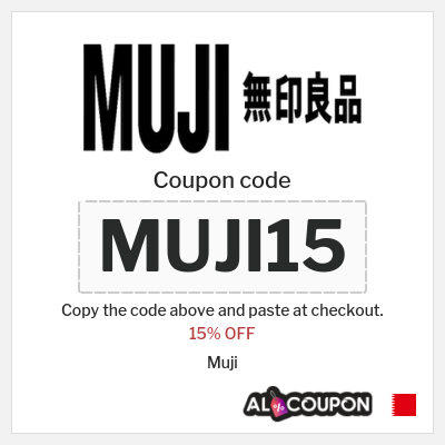 Coupon for Muji (MUJI15) 15% OFF