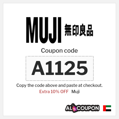 Coupon for Muji (A1125) Extra 10% OFF