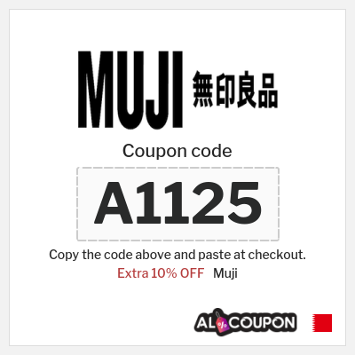 Coupon for Muji (A1125) Extra 10% OFF