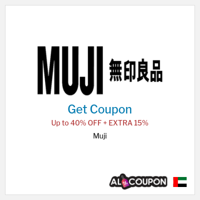 Coupon for Muji Up to 40% OFF + EXTRA 15% 