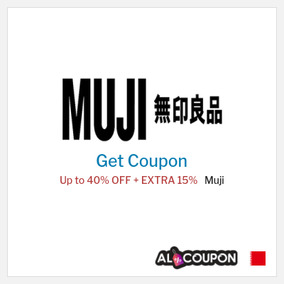 Coupon for Muji Up to 40% OFF + EXTRA 15% 
