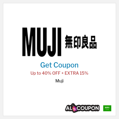 Coupon for Muji Up to 40% OFF + EXTRA 15% 