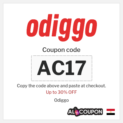 Coupon for Odiggo (AC17) Up to 30% OFF