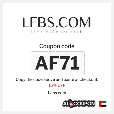 Coupon discount code for Lebs.com 15% OFF