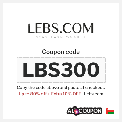 Coupon for Lebs.com (LBS300) Up to 80% off + Extra 10% OFF