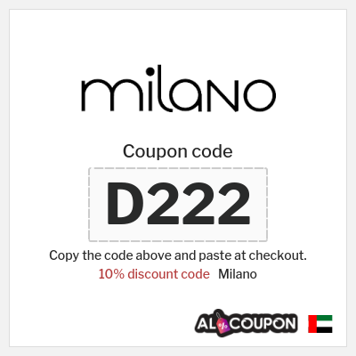 Coupon discount code for Milano 10% coupon