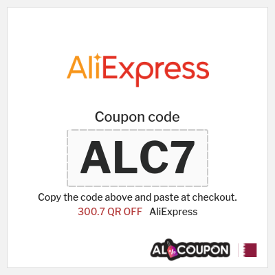 Coupon for AliExpress (ALC7) 300.7 QR OFF