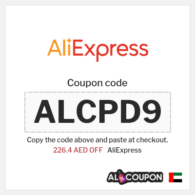 Coupon for AliExpress (ALCPD9) 226.4 AED OFF