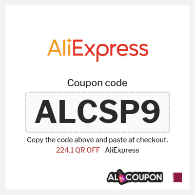 Coupon for AliExpress (ALCSP9) 224.1 QR OFF