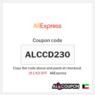 Coupon for AliExpress (ALCCD230) 19.1 KD OFF
