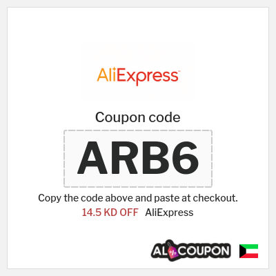 Coupon for AliExpress (ARB6) 14.5 KD OFF