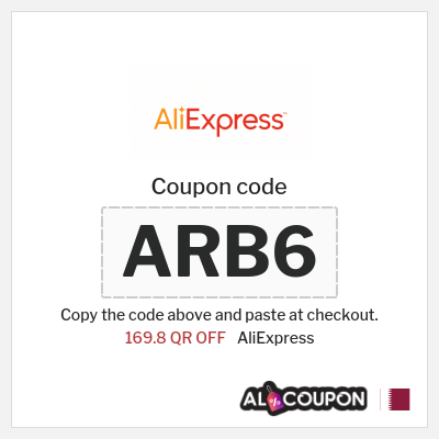 Coupon for AliExpress (ARB6) 169.8 QR OFF