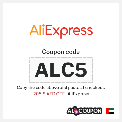 Coupon for AliExpress (ALC5) 205.8 AED OFF