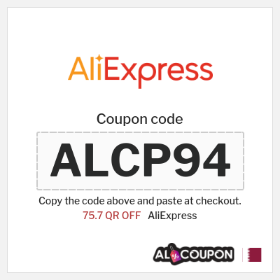 Coupon for AliExpress (ALCP94) 75.7 QR OFF