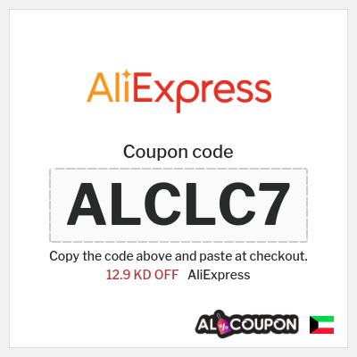 Coupon for AliExpress (ALCLC7) 12.9 KD OFF