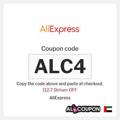 Coupon for AliExpress (ALC4) 112.7 Dirham OFF