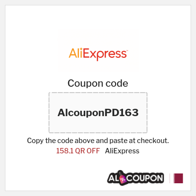 Coupon for AliExpress (AlcouponPD163) 158.1 QR OFF