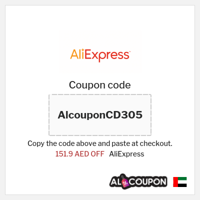 Coupon for AliExpress (AlcouponCD305) 151.9 AED OFF