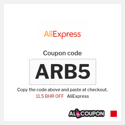 Coupon for AliExpress (ARB5) 11.5 BHR OFF