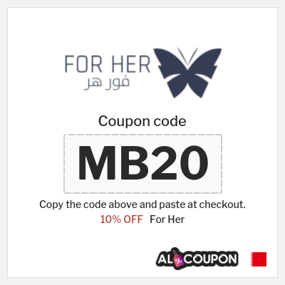 Coupon for For Her (MB20) 10% OFF