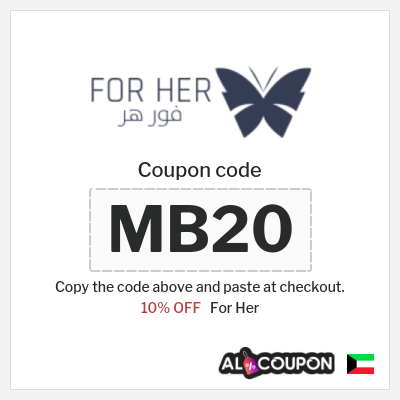 Coupon for For Her (MB20) 10% OFF