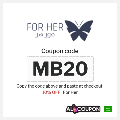 Coupon for For Her (MB20) 10% OFF