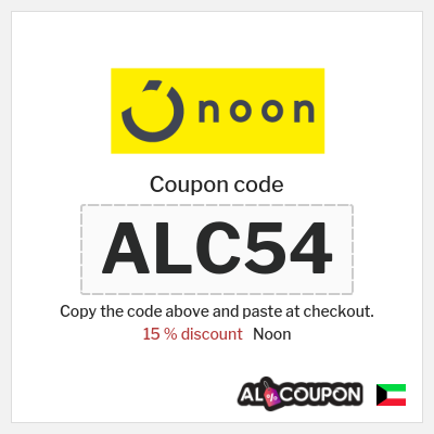 Coupon for Noon (ALC54) 15 % discount