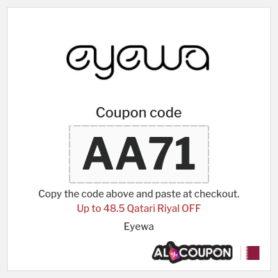 Coupon for Eyewa (AA71) Up to 48.5 Qatari Riyal OFF