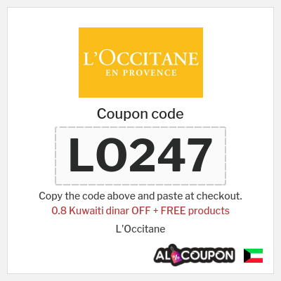Coupon for L'Occitane (LO247) 0.8 Kuwaiti dinar OFF + FREE products