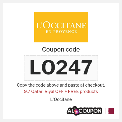 Coupon for L'Occitane (LO247) 9.7 Qatari Riyal OFF + FREE products