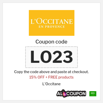 Coupon for L'Occitane (LO23) 15% OFF + FREE products