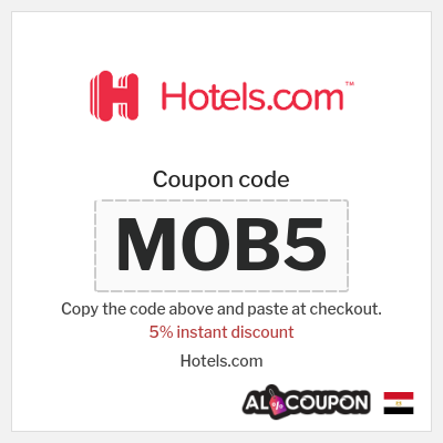 Coupon for Hotels.com (MOB5) 5% instant discount