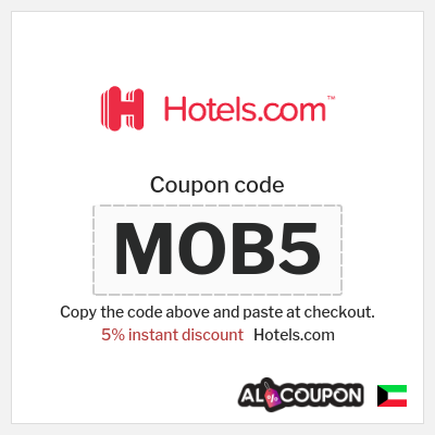 Coupon for Hotels.com (MOB5) 5% instant discount