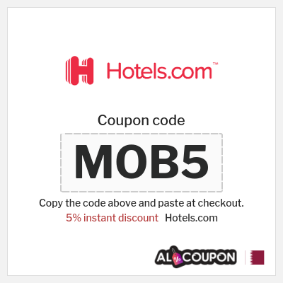 Coupon for Hotels.com (MOB5) 5% instant discount