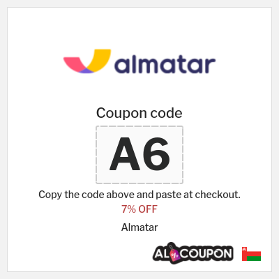 Coupon discount code for Almatar 7% discount