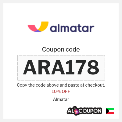 Coupon for Almatar (ARA178) 10% OFF