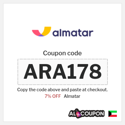 Coupon for Almatar (ARA178) 7% OFF