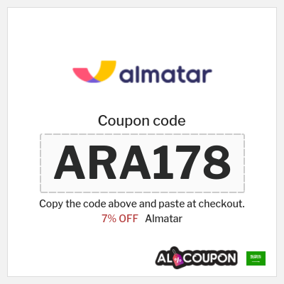 Coupon for Almatar (ARA178) 7% OFF