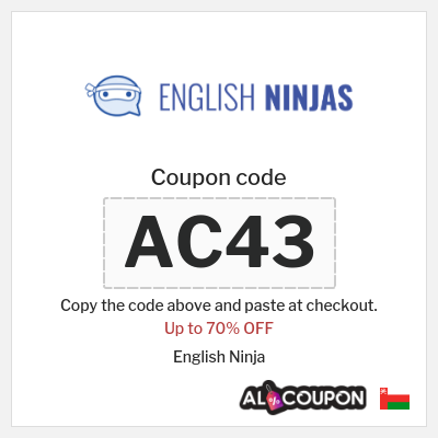 Coupon discount code for English Ninja 70% OFF