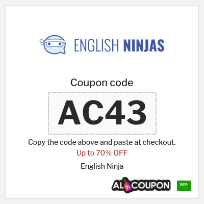 Coupon discount code for English Ninja 70% OFF