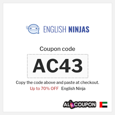 Coupon discount code for English Ninja 70% OFF