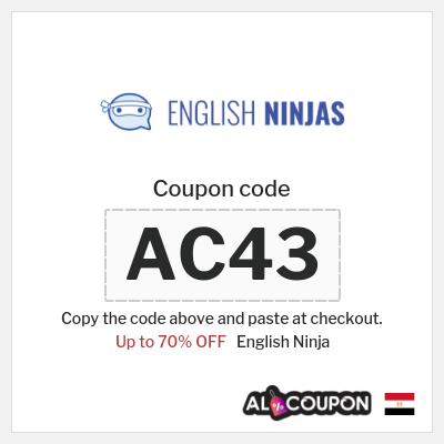 Coupon discount code for English Ninja 70% OFF