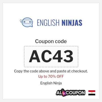 Coupon for English Ninja (AC43) Up to 70% OFF