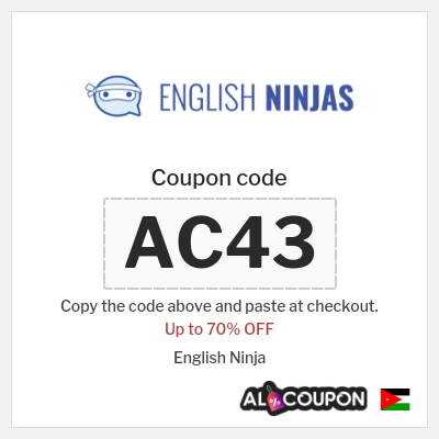Coupon for English Ninja (AC43) Up to 70% OFF