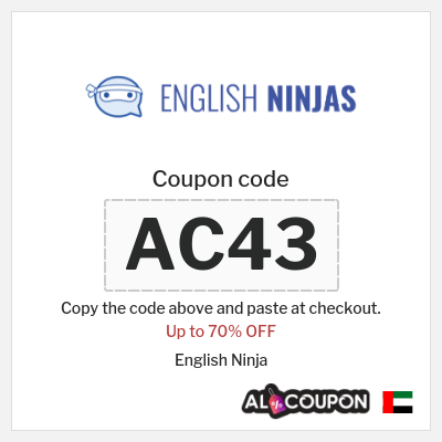 Coupon for English Ninja (AC43) Up to 70% OFF