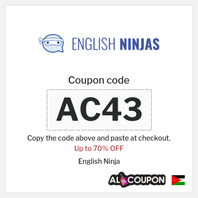 Coupon for English Ninja (AC43) Up to 70% OFF