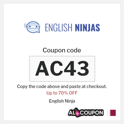 Coupon for English Ninja (AC43) Up to 70% OFF