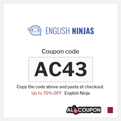 Coupon for English Ninja (AC43) Up to 70% OFF